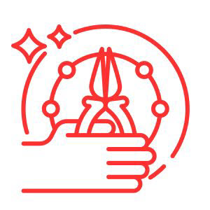 Handyman Expert Craftsmanship Icon In Red
